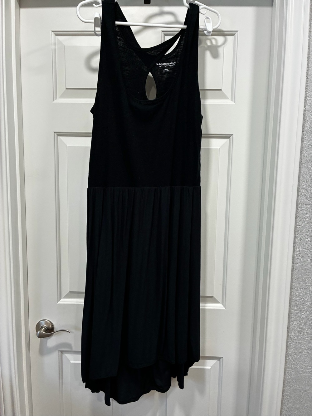 Soft Surroundings Black Sleeveless High-Low Dress